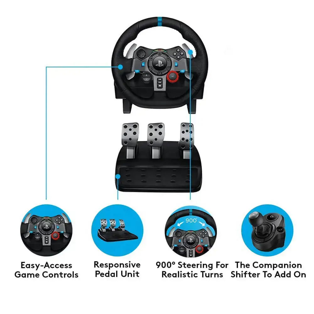 Logitech G29 Driving Force Racing Wheel For PS5, PS4 and PC - Sheenu Game  Center